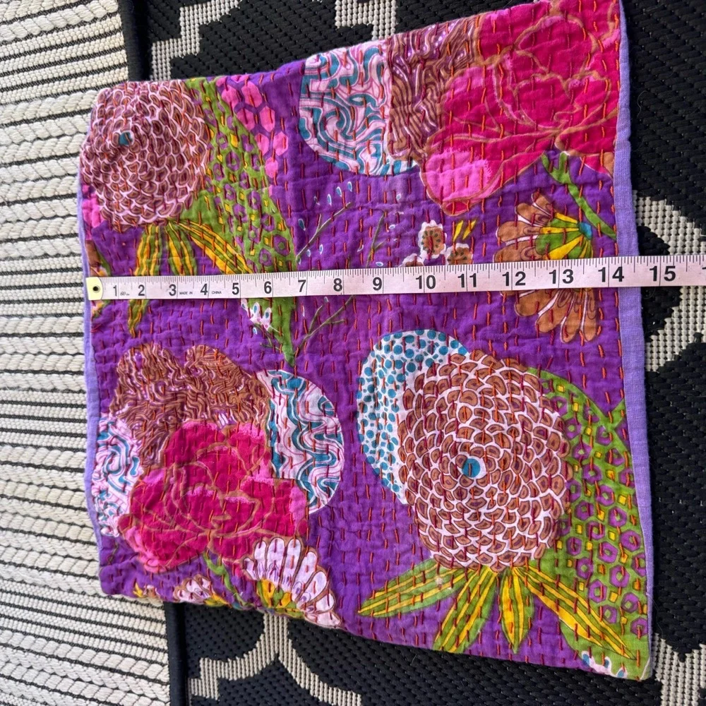 Vibrant Floral Square Pillowcase